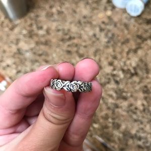 James Avery rose band ring